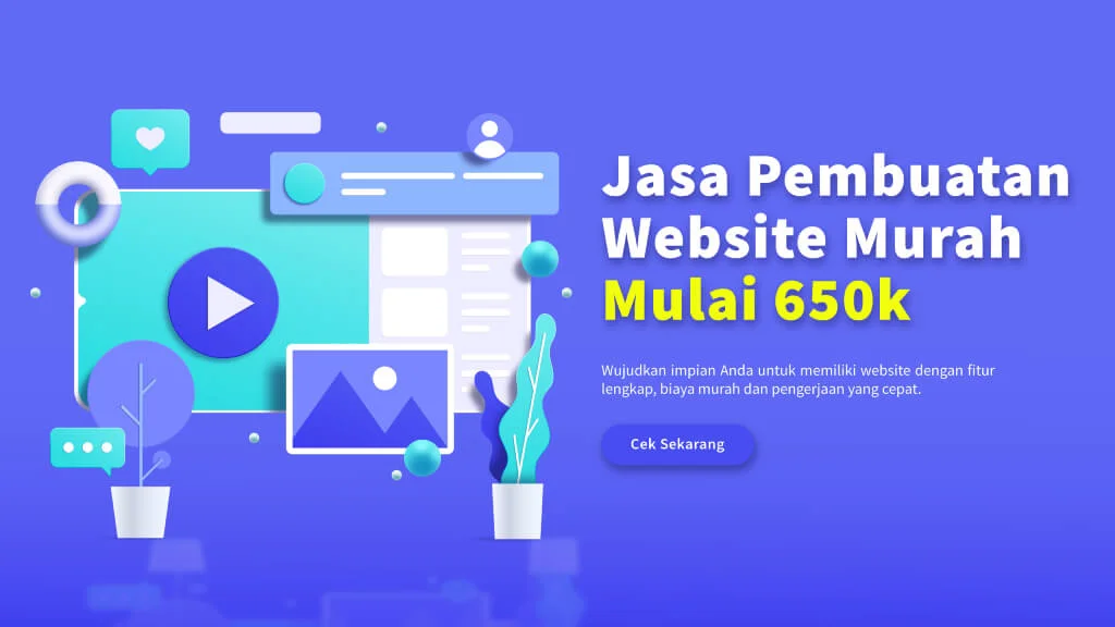 Banner jasa pembuatan website dan layanan digital